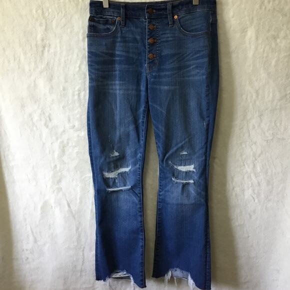 Madewell Blue Cali Demi-Boot Jeans - Picture 1 of 16